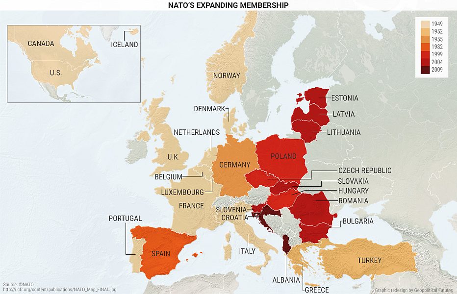 NATO plėtra 1949-2009 m.
